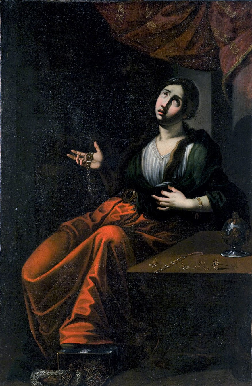 Sta. María Magdalena despojándose de sus joyas