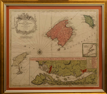 Mapa de las Islas Baleares. S. XVIII.
